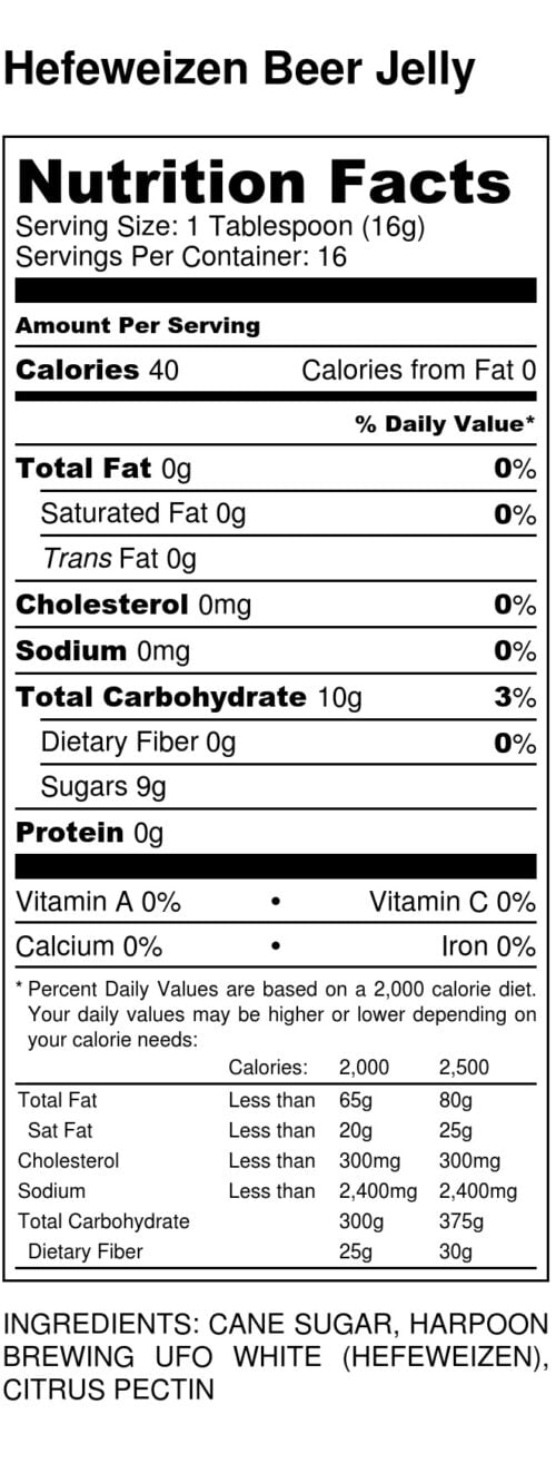 Hefeweizen Beer Jelly Potlicker Kitchen